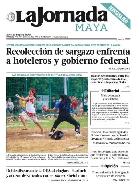 Portada de La Jornada Maya Quintana Roo del 2026-08-20