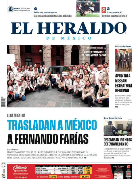 Portada de El Heraldo de Mexico