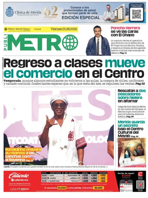 Portada de Publimetro Merida del 2026-08-21