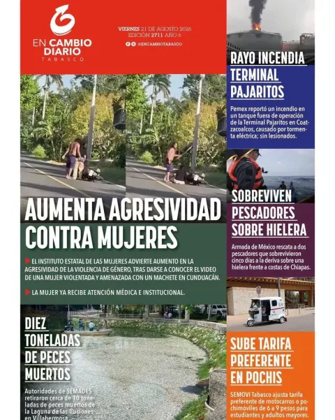 Portada de En Cambio - Tabasco (contraportada) del 2026-08-21