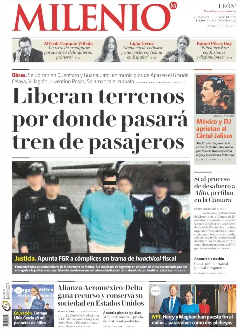 Portada de Milenio Leon del 2026-08-21
