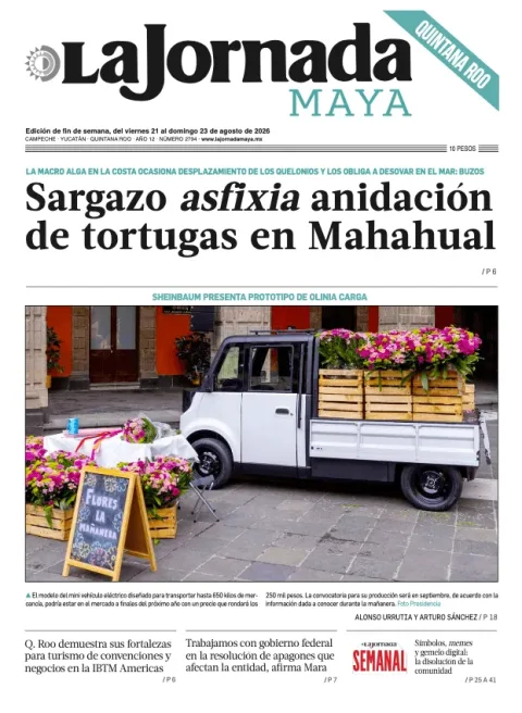 Portada de La Jornada Maya Quintana Roo del 2026-08-21