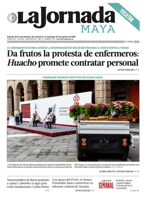Portada de La Jornada Maya Yucatán del 2026-08-21