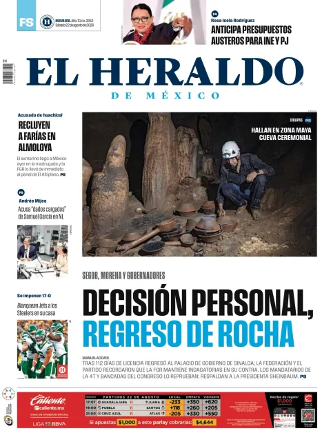 Portada de El Heraldo de Mexico