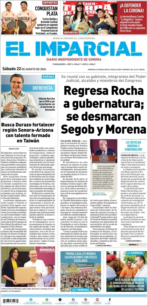 Portada de El Imparcial