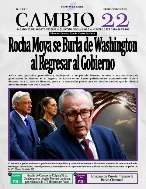 Portada de Diario Cambio 22 (portada)