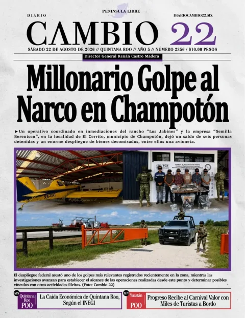 Portada de Diario Cambio 22 (contraportada)