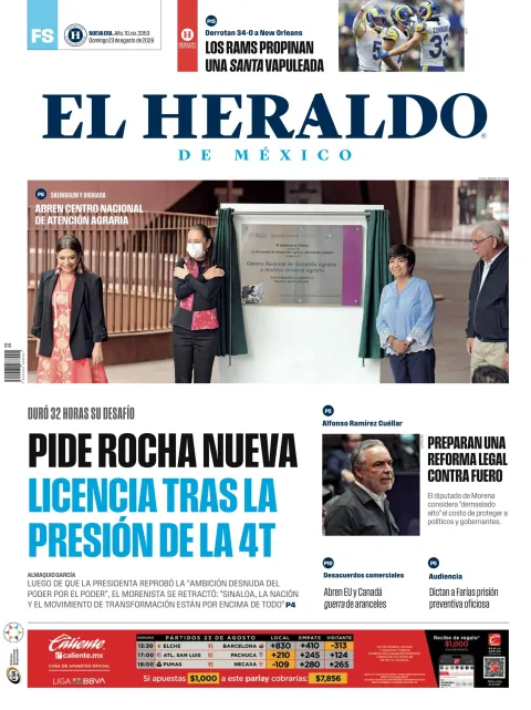 Portada de El Heraldo de Mexico