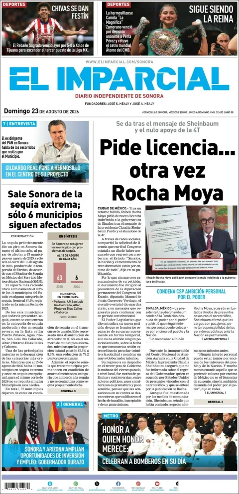 Portada de El Imparcial