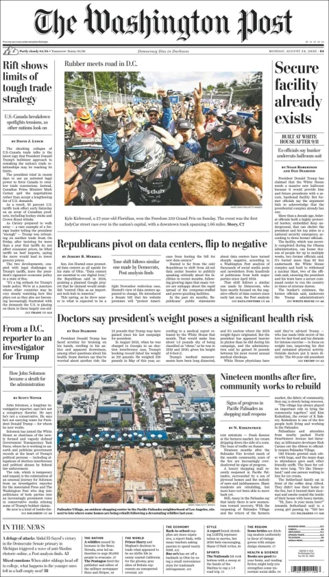 Portada de The Washington Post del 2026-08-24