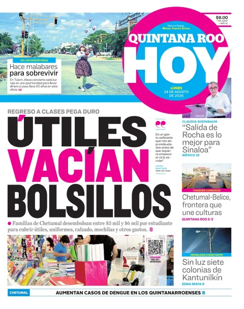 Portada de Quintana Roo Hoy (portada)