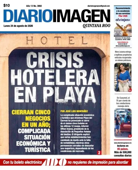 Portada de Diario Imagen Quintana Roo del 2026-08-24