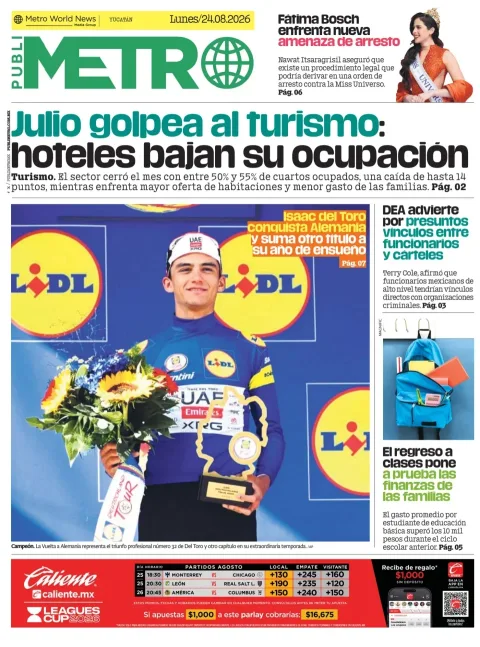 Portada de Publimetro Merida del 2026-08-24