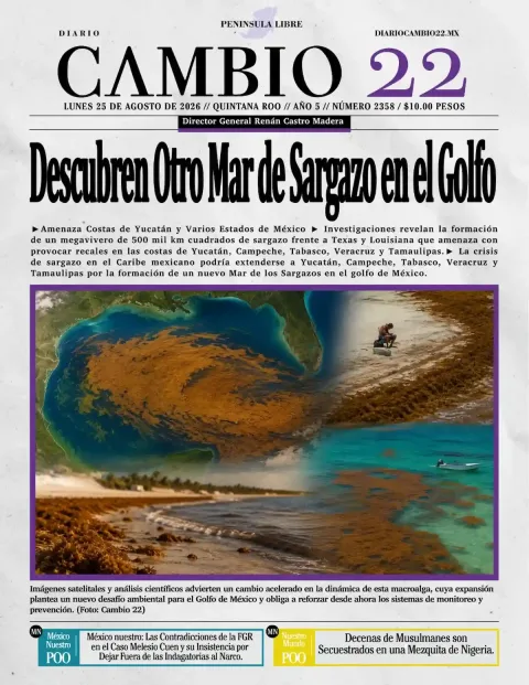 Portada de Diario Cambio 22 (portada) del martes, 25 de agosto de 2026