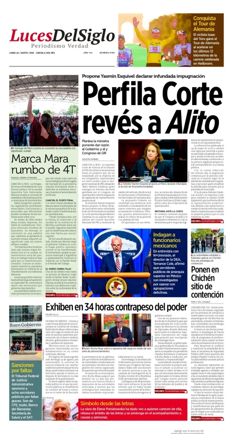 Portada de Luces del Siglo del 2026-08-24