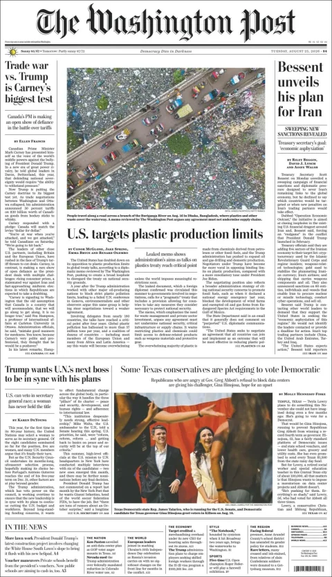 Portada de The Washington Post