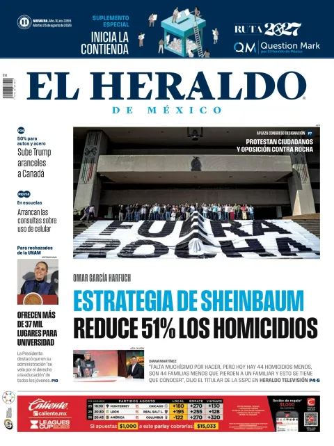 Portada de El Heraldo de Mexico