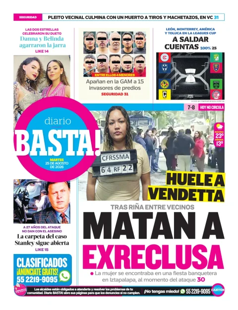 Portada de Basta! (contraportada)