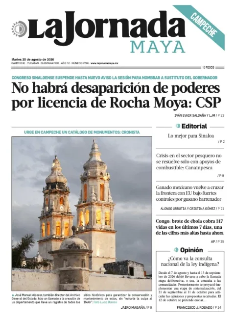 Portada de La Jornada Maya Campeche del 2026-08-25