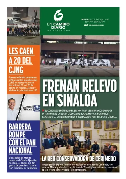 Portada de En Cambio - Tabasco (contraportada) del 2026-08-25