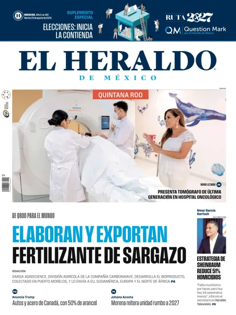 Portada de El Heraldo de Mexico - Quintana Roo