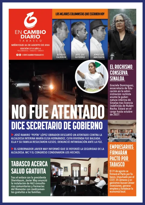 Portada de En Cambio - Quintana Roo (portada) del miércoles, 26 de agosto de 2026