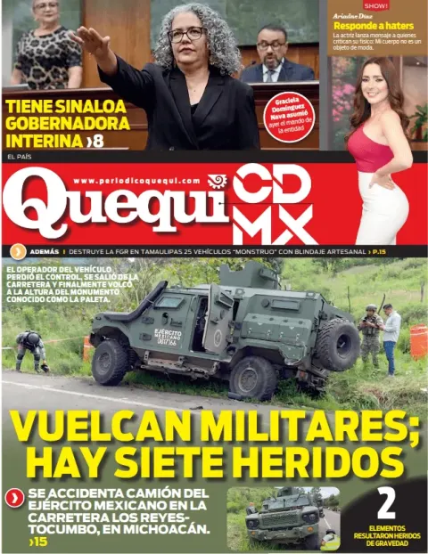 Portada de Quequi CDMX (contraportada) del miércoles, 26 de agosto de 2026