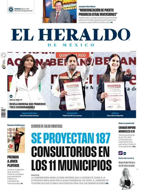 Portada de El Heraldo de Mexico - Quintana Roo