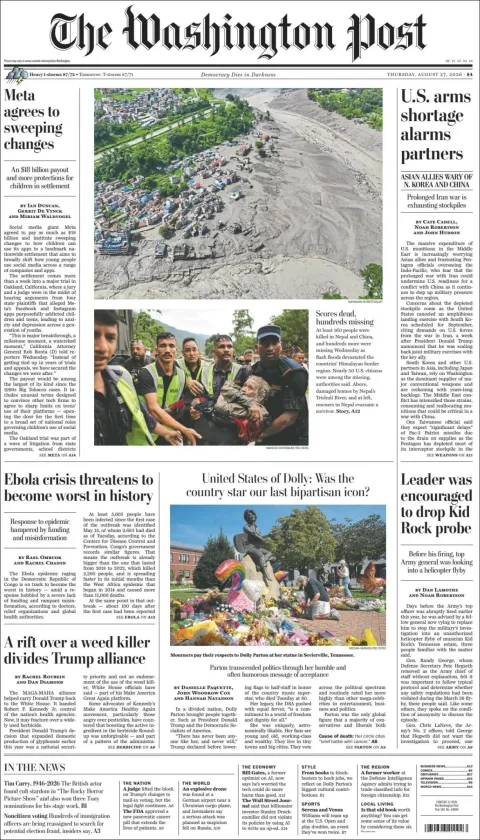 Portada de The Washington Post