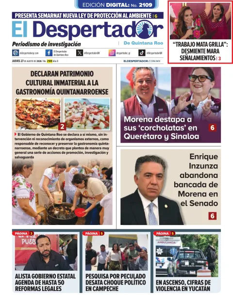 Portada de El Despertador de Quintana Roo