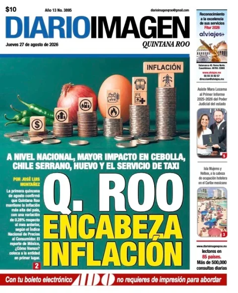 Portada de Diario Imagen Quintana Roo del 2026-08-27