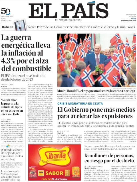Portada de El Pais