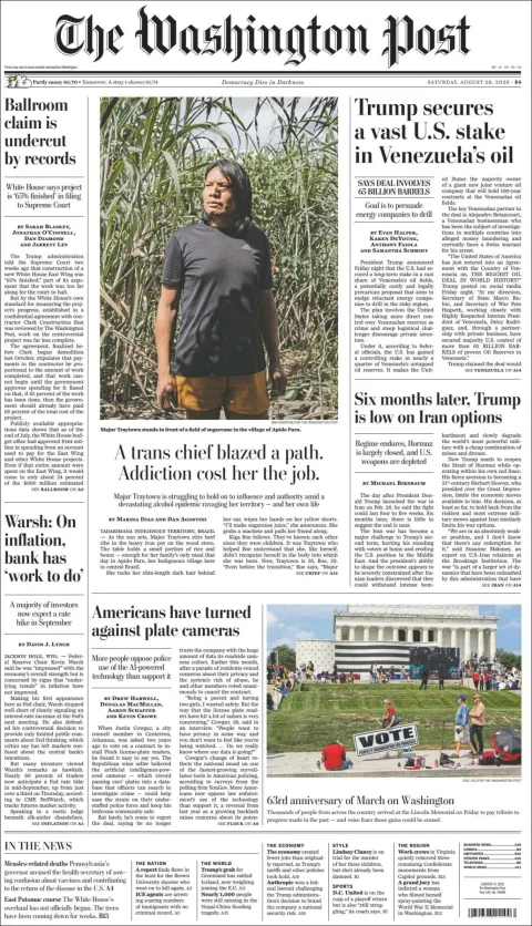 Portada de The Washington Post