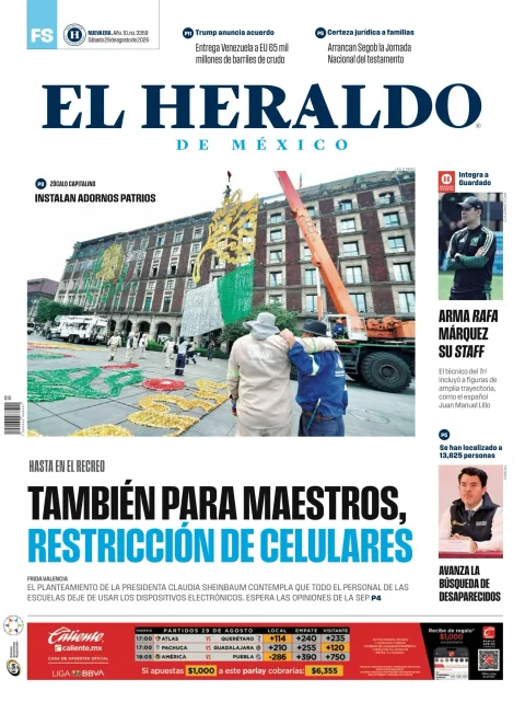 Portada de El Heraldo de Mexico