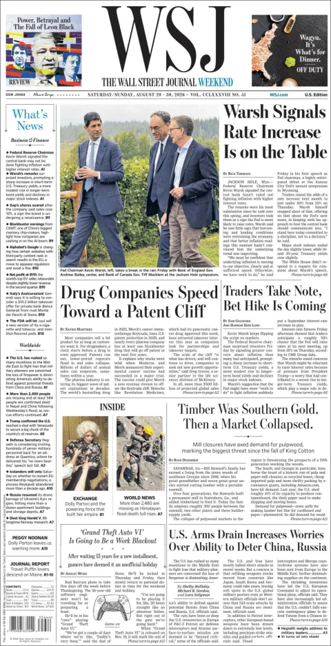 Portada de The Wall Street Journal