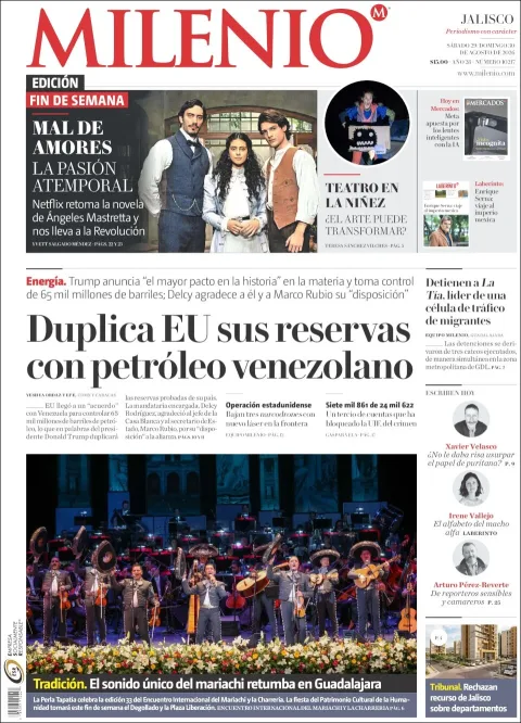 Portada de Milenio Jalisco