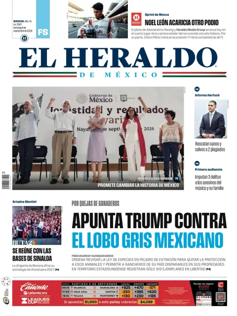 Portada de El Heraldo de Mexico