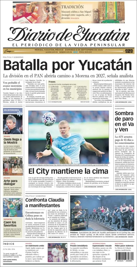Portada de Diario de Yucatán