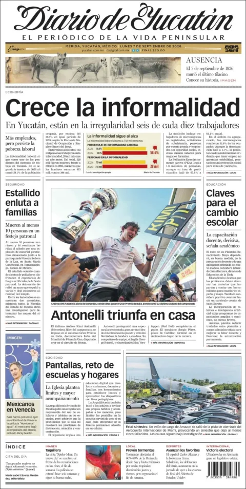 Portada de Diario de Yucatán