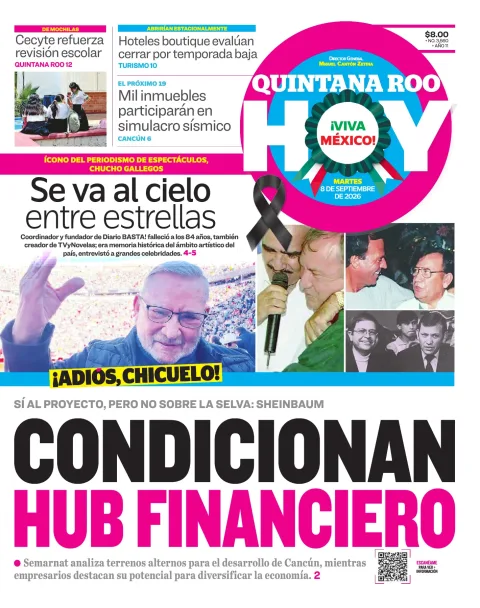 Portada de Quintana Roo Hoy (portada)