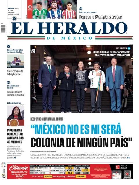 Portada de El Heraldo de Mexico