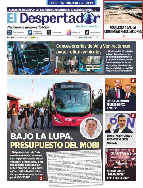 Portada de El Despertador de Quintana Roo