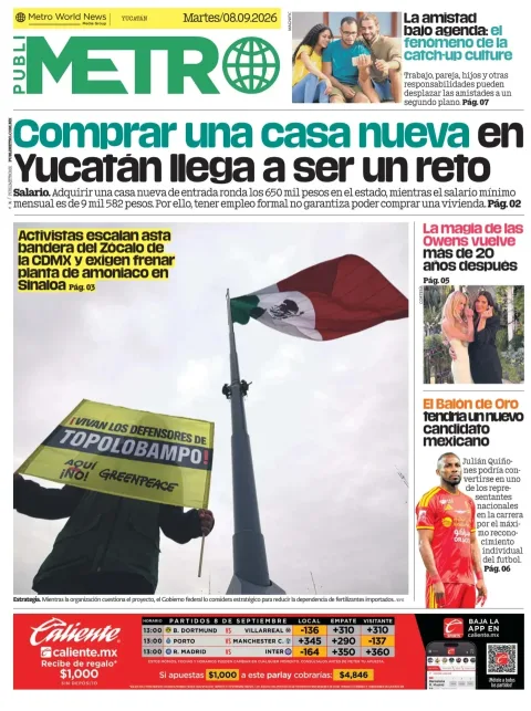 Portada de Publimetro Merida