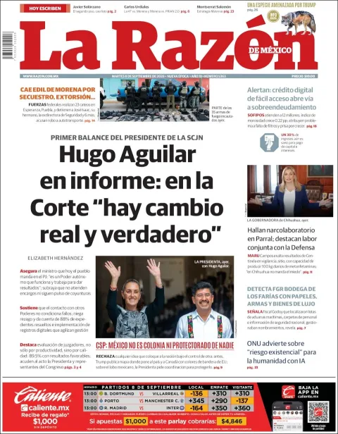 Portada de La Razon