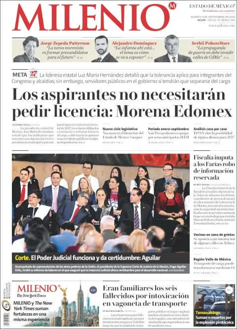 Portada de Milenio Edo de Mexico