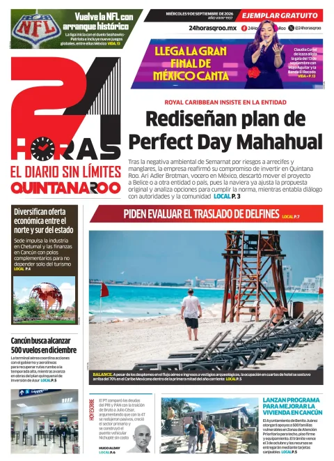 Portada de 24 Horas Quintana Roo