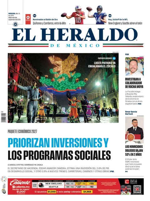 Portada de El Heraldo de Mexico