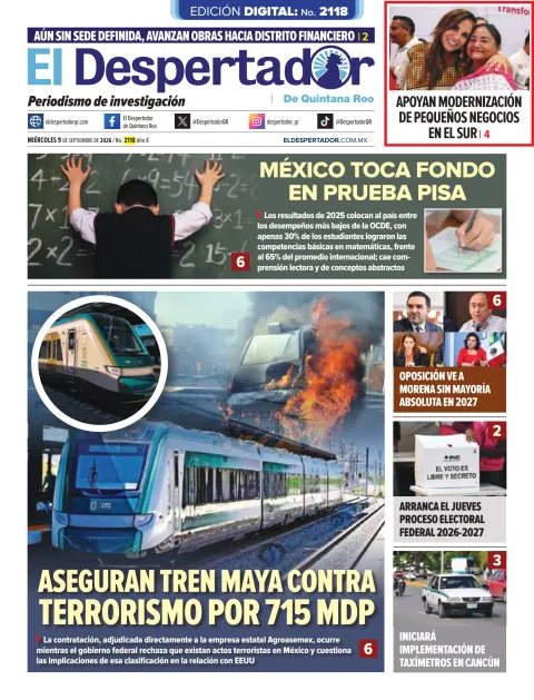 Portada de El Despertador de Quintana Roo