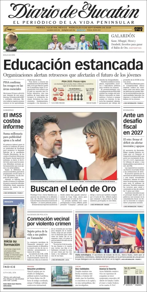 Portada de Diario de Yucatán