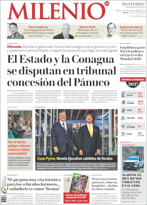 Portada de Milenio